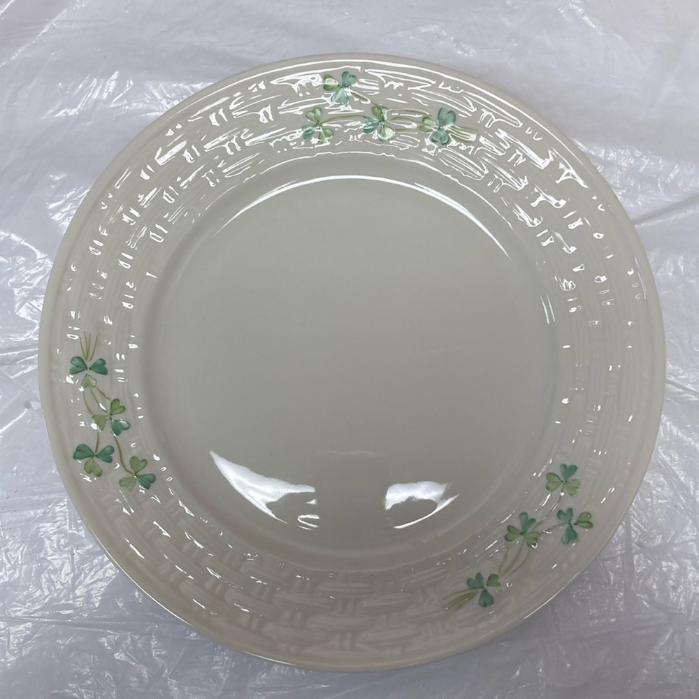 Belleek Pottery NEW Shamrock Side Salad Plate 8.75"